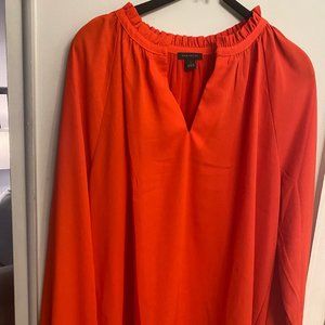 Brand New Red/Orange long sleeve Ann Taylor blouse